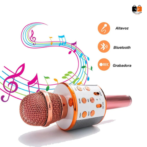 16- ✅Karaoke Fun Mic™ (Micrófono parlante inalámbrico)Solo Disponible en Color ROSA